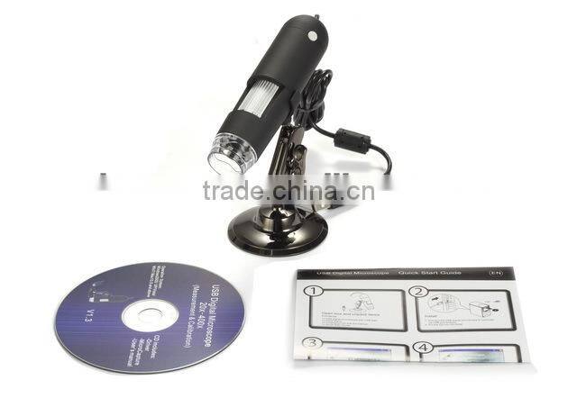 High Quality 1.3MP 400x USB Digital Microscope with stand holder and 8 LED