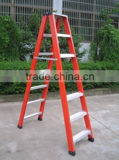 Fiberglass Double Side Step Ladder with EN131.