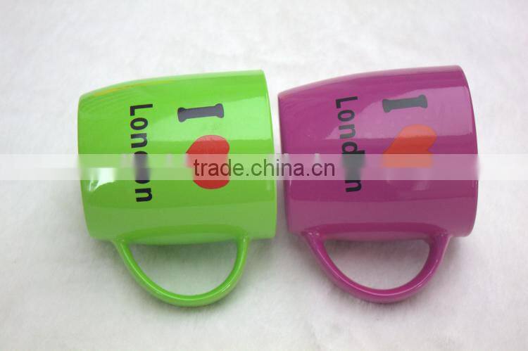 Porcelain insulated mug saida colourful coffee mugs