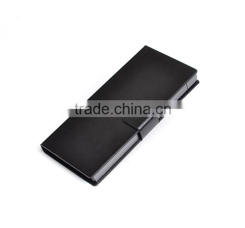 2015 black/yellow/brown colors free real capacity best quality power bank charger with pu cover