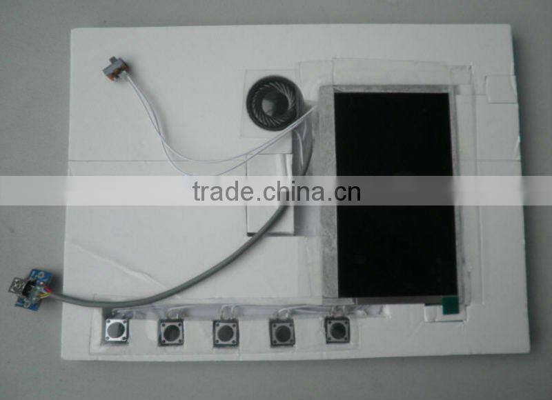Hot-sale7 inch TFT-LCD Video Card Module for Video in Print greeting card