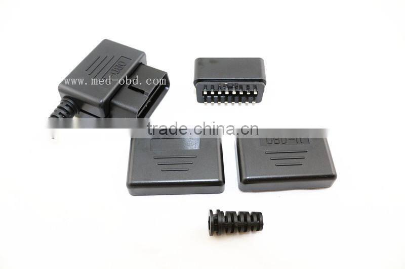 16Pin OBD2 Connector J1962m PCB Plug with Enclosure and Strain Relief