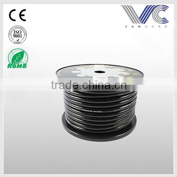 high quality soft matt black power wire car power wire