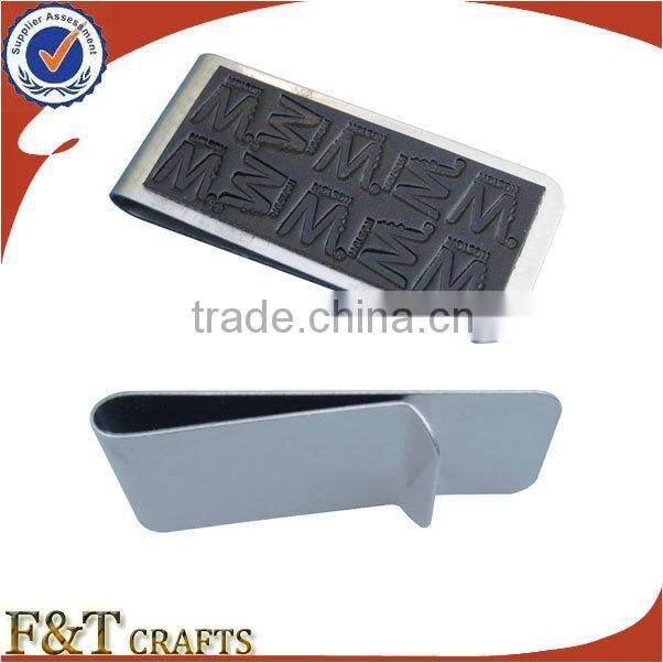 hot sales metal blank stainless steel money clip with laser engraved logo