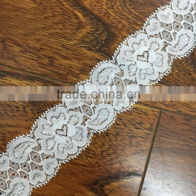 spandex lace trimming 4cm width knitted lace ribbon 7069
