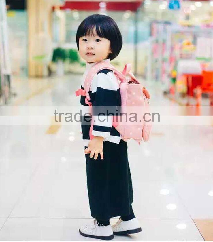 Korea Brand PU Material Little Rabbit Pattern Anti-lost Children Backpack Bag