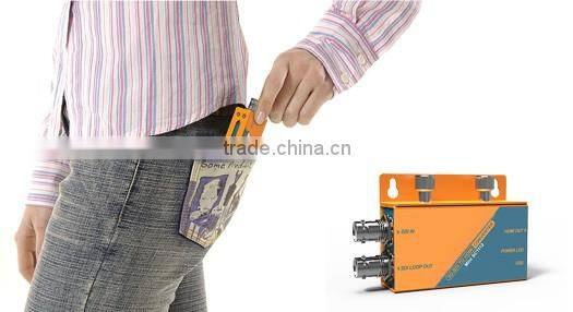 Pocket-size Broadcast 3G-SDI to HDMI Converter SDI input signal to HDMI signal and with SDI loop out