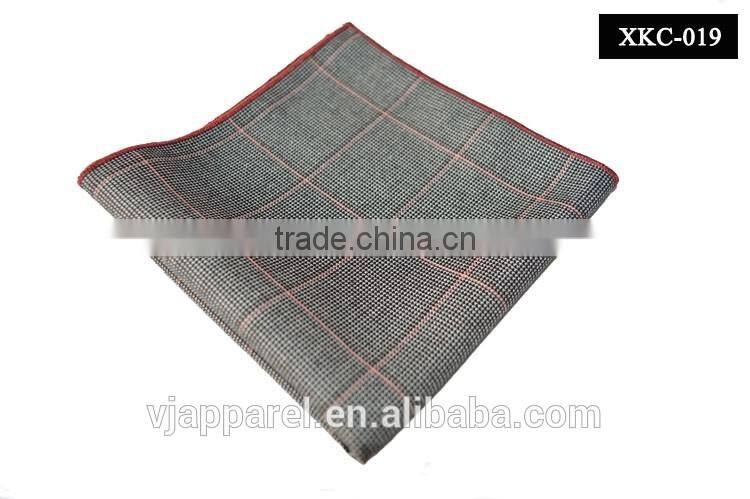 Black Edged Linen Pocket Square