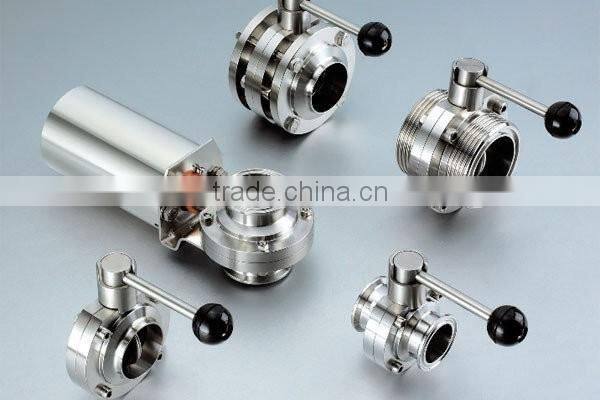 Sanitary Threaded Butterfly Valve with ISO9001:2008