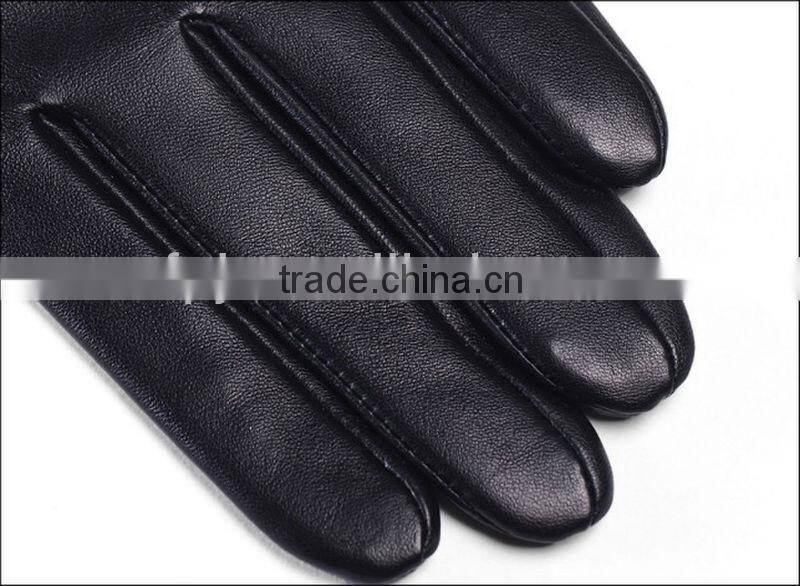 winter warm fashion white fox fur leather gloves for ladies