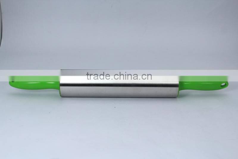Stainless Steel Rolling Pin with Plastic Handle