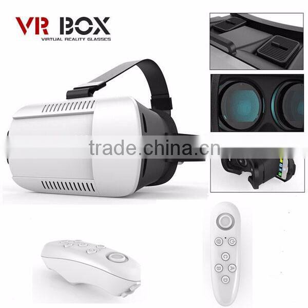 Google Cardboard Headmount VR BOX Version VR Virtual Reality 3D Glasses for Smartphone + Bluetooth Remote Controller
