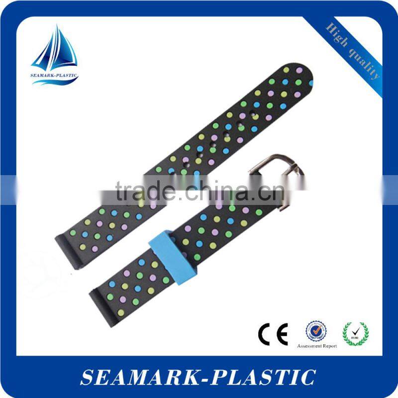 2016 hot sale custom made silicone rubber watchband loop