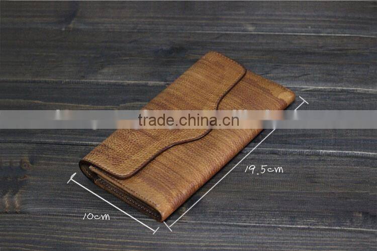 Genuine Cowhide Leather Wallet,Long Casual Wallet