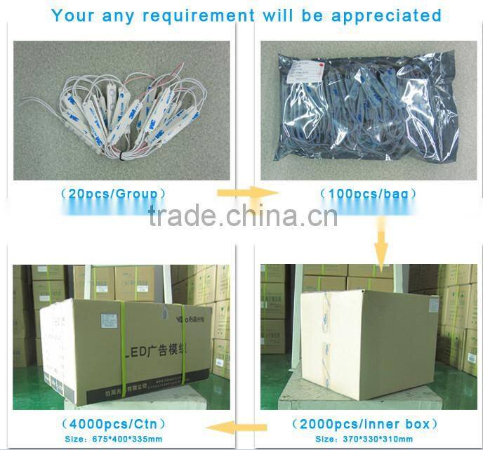 good price Samsung 5630 light box LED module 3-chip with lens injection