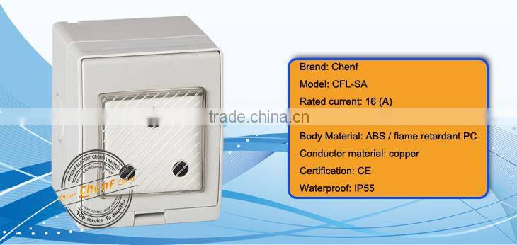 Newest High Quality 110V 16A Waterproof Socket with Cover Outdoor Use