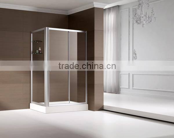 frame square shape shower enclosure with sliding door