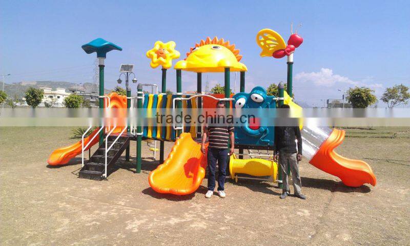 KAIQI Blue Community Children Play Equipment Tube Slide Playground Outdoor KQ50082A