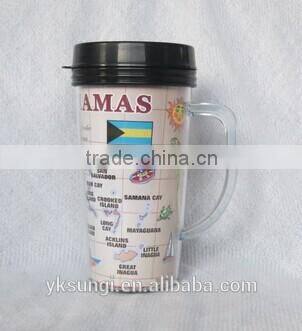Plastic houseware tea cup with handle