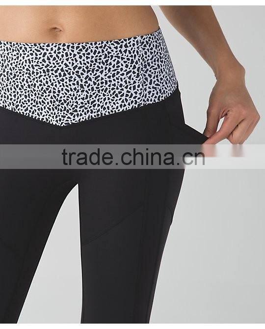 Custom fashion style breathable yoga pants for women in fitness sportswear hot in 2016