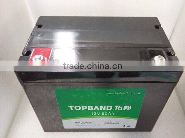 Solar power LiFeO4 LFP battery 12V 60Ah