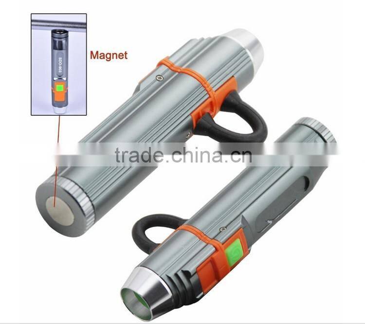 Waterproof camping torch USB rechargeable led flashlight with magnet
