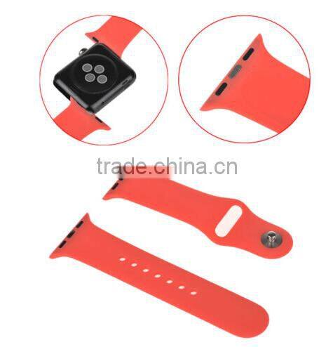 Silicone Sport Edition Soft Watch Band Straps Wrist Strap With Connector Adatptor Adjustment Length For Apple Watch Iwatch