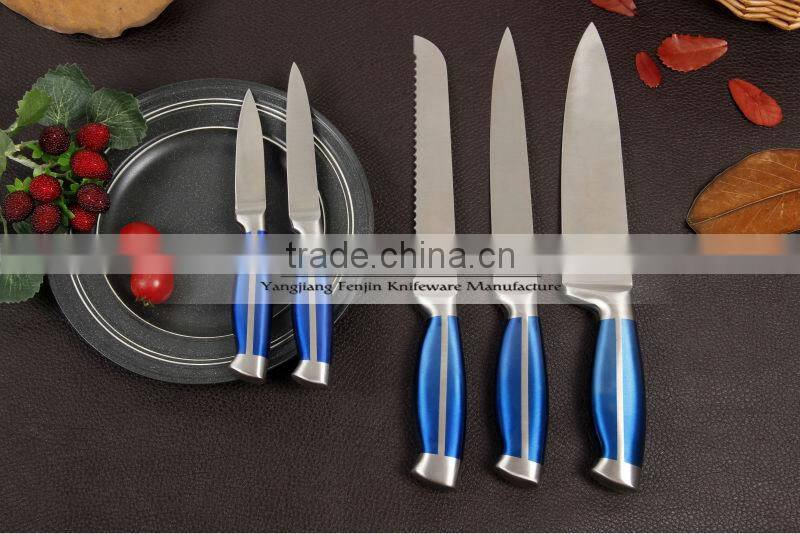 5pcs 420# Hollow Handle Stainless Steel Knife Set