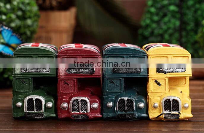 London Bus Natural Resins Piggy Bank