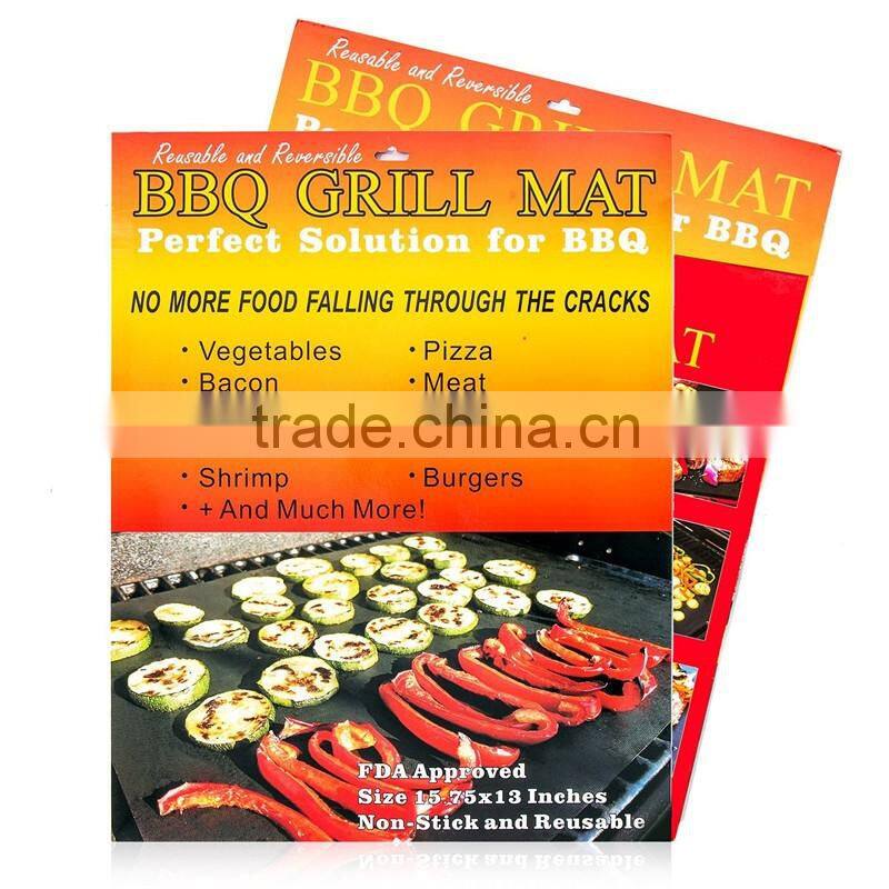 Set of 5 Non-stick BBQ Grilling Sheets, Heat Resistant, Works on Gas, Electric, Charcoal Grills and More