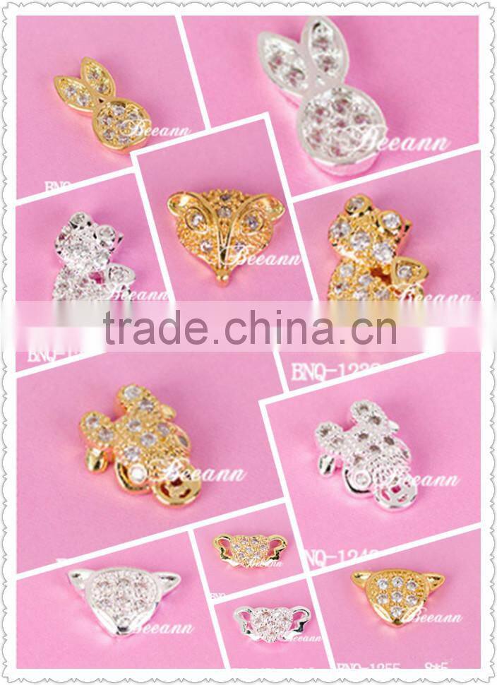 2014 New Design Hot Sale 3D Zircon Nail Art Jewelry Metal Nail art designs