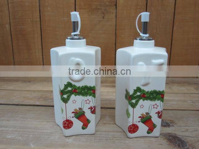 new christmas ceramic salt and herb shaker