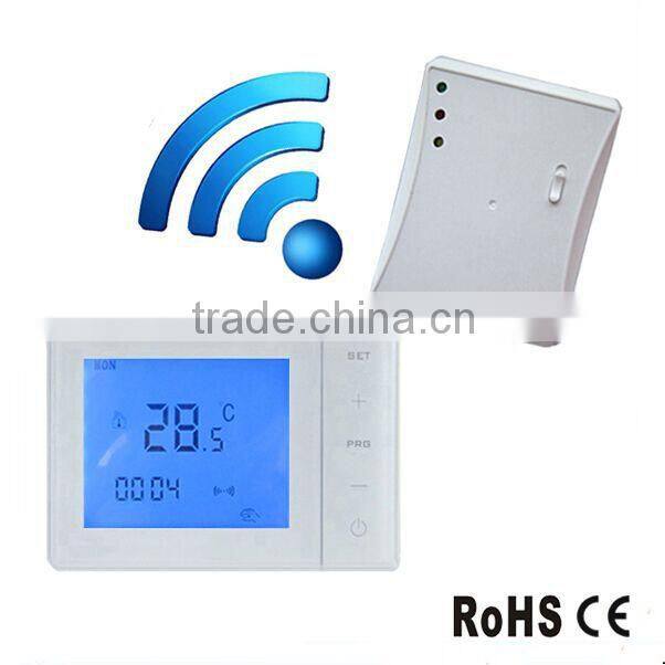 Heating weekly programmable digital wireless room thermostat