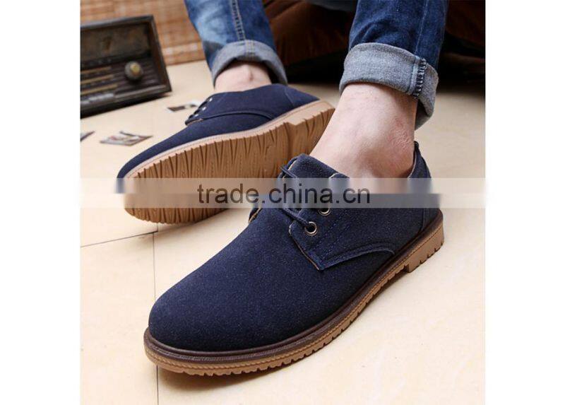 2015 European style Men's Swede Leather Shoes Cow Muscle Outsole Casual Loafers Sneakers for Men Flats shoes