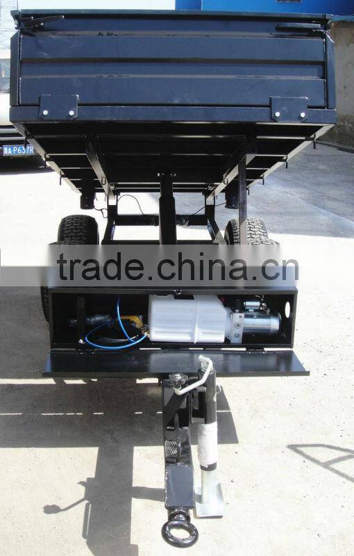 4Wheel Dump trailer with hydraulic power unit,self-dump trailer,single axle trailer