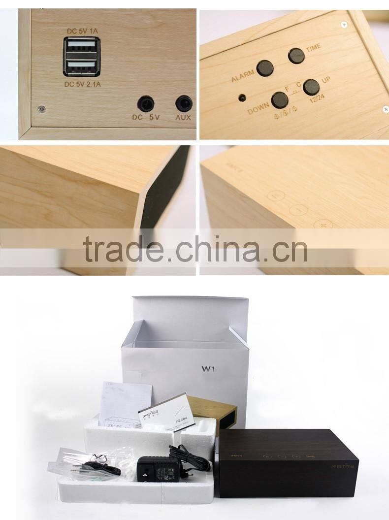 bluetooth speaker square Wooden bluetooth speaker with bass