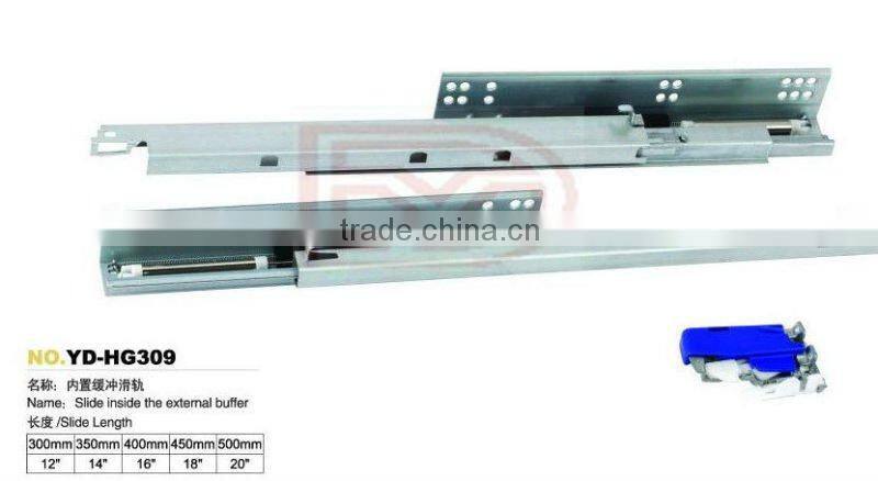 furniture slide inside the external buffer soft closing invisible extension slide