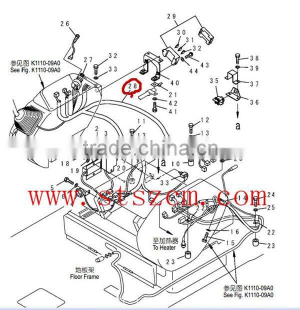 201-06-73113 Excavator PC60-7 Wiring Harness under LEVER-Right Side