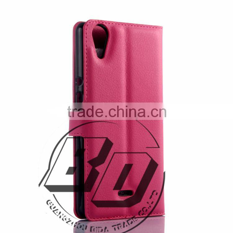 Top Selling Durable Flip Wallet Style Magnetic Flip Stand PU Leather Case For Wiko Rainbow lite luxury leather case