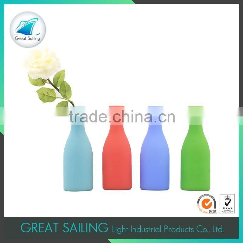 long neck colored unique cheap glass vases