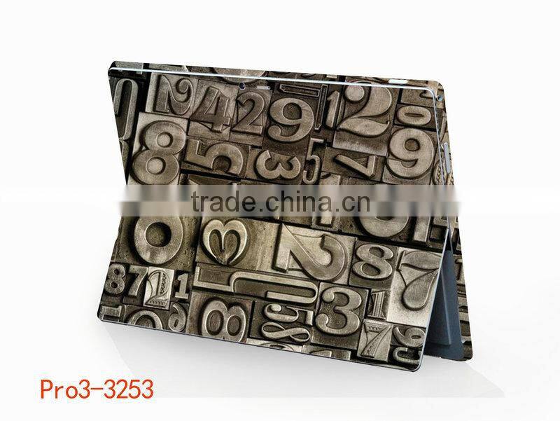 Arabic Number Skin Sticker Decal for Microsoft Surface Pro 3