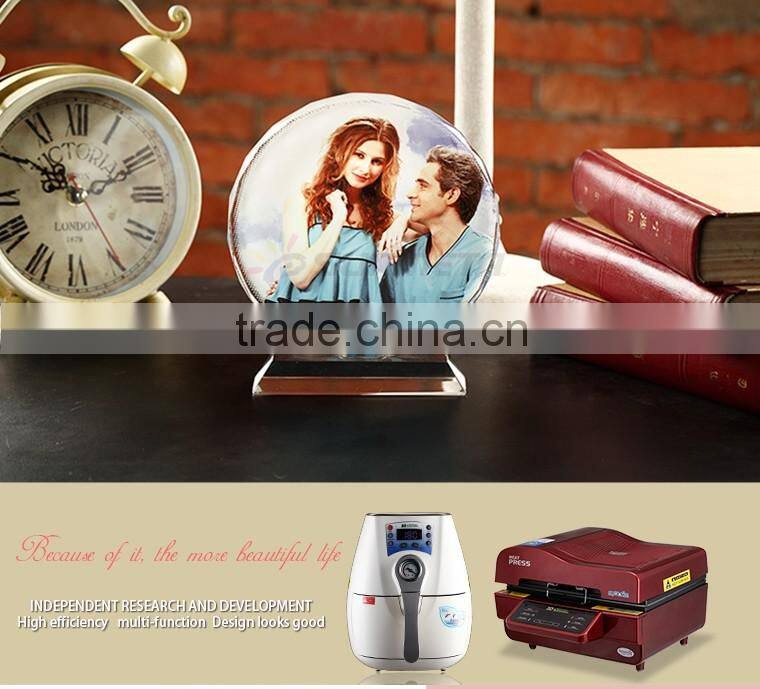 Sunmeta Factory Direct Glass Sublimation Crystal Photo Frame For Wholesales