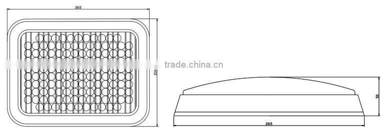 9x7 inches Square Ambulance Fire Truck Car Warning Emergency light LTDG14-B