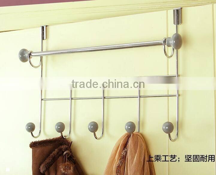 metal over the door hanging hooks with ceramics knob