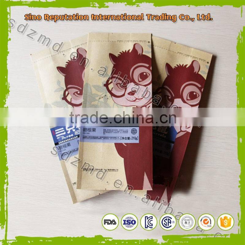 Best quality Food Kraft Paper Pouch/ Logo Printed Pouch for dry fruit on hot sale