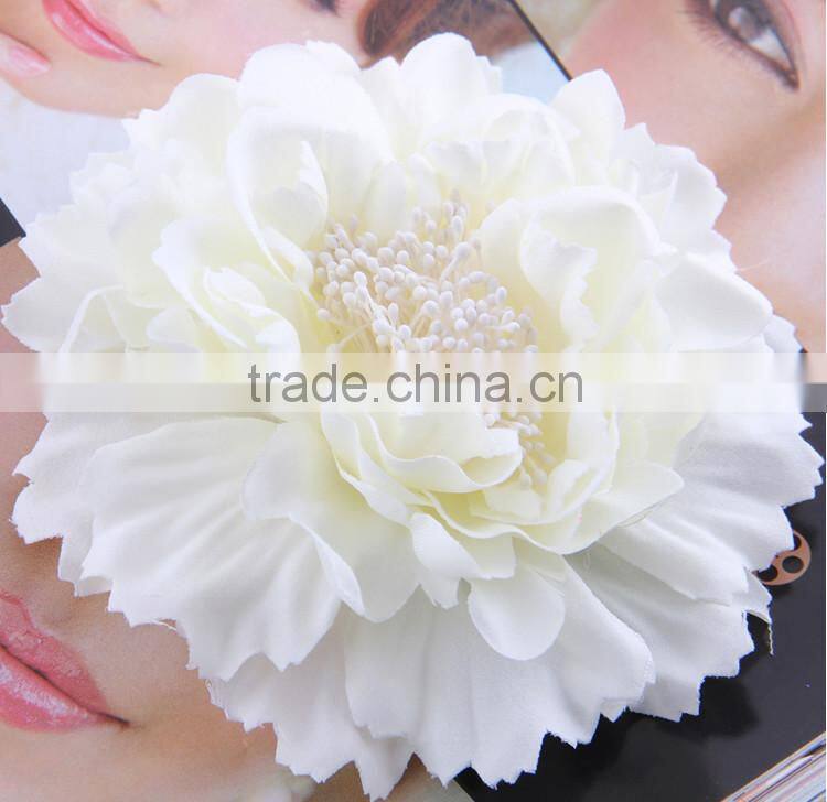 Fashion big cheap artificial flower corsage clip