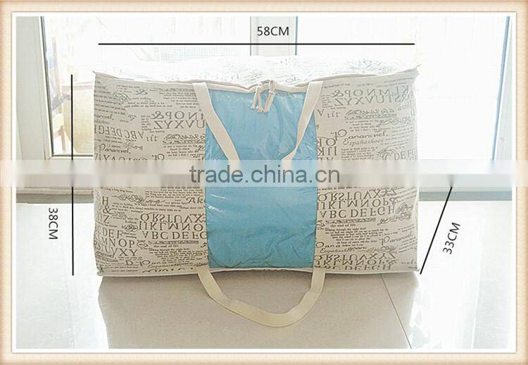 reminiscent england style cotton and linen quilt storage bag with pvc window