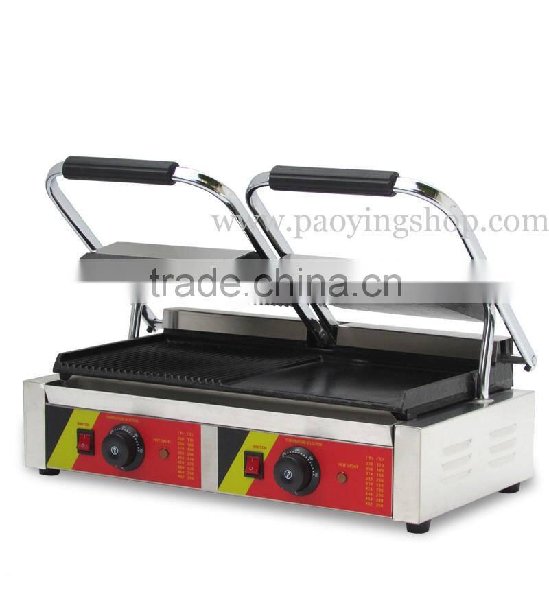 Commercial Use Non-stick 220v Electric Double Panini Grill