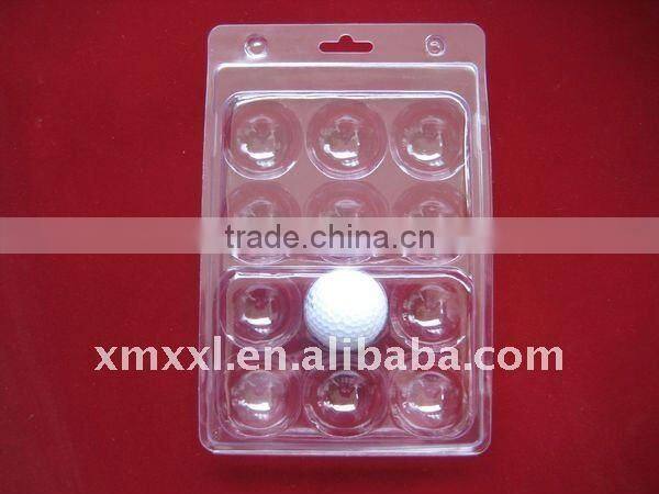 6 unit clear golf ball packaging
