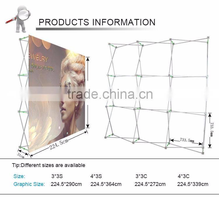 adjustable aluminum pop up stand for backdrop display